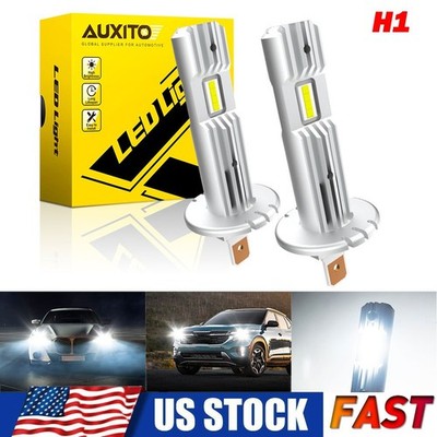 2-8x AUXITO H1 LED Headlight Bulb Conversion Kit High Low Beam 6500K Super White
