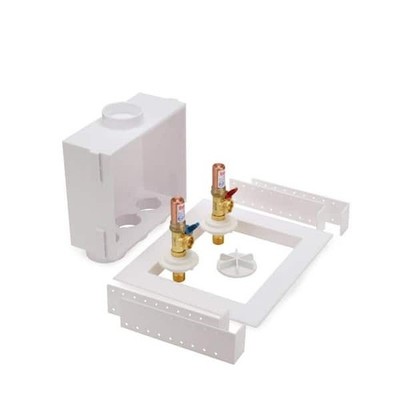 Oatey Quadtro 1/2'' Copper Sweat x 3/4'' MHT Washing Machine Ball Valve Outlet Box