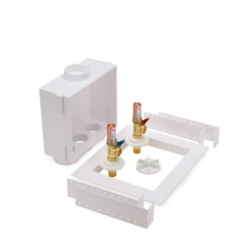 Oatey Quadtro 1/2" Copper Sweat x 3/4" MHT Washing Machine Ball Valve Outlet Box