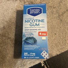 Berkley Jensen Mint Freeze Nicotine Gum 4mg.-250 pcs. Sugar Free