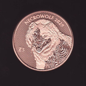 NECROWOLF   1 oz. Copper Round Coin #9  in the "NEW" ZOMBUCKS WORLD SERIES