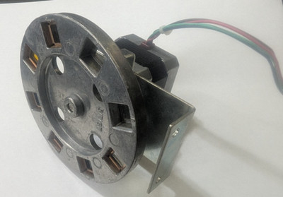 Optical filter wheel with stepper motor, 1.8 deg step, 34V