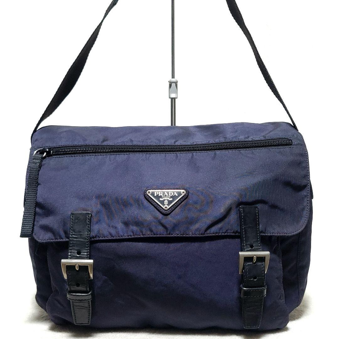 Rare Color PRADA Messenger Bag Tessuto Nylon Triangle Logo Belt thumbnail 2