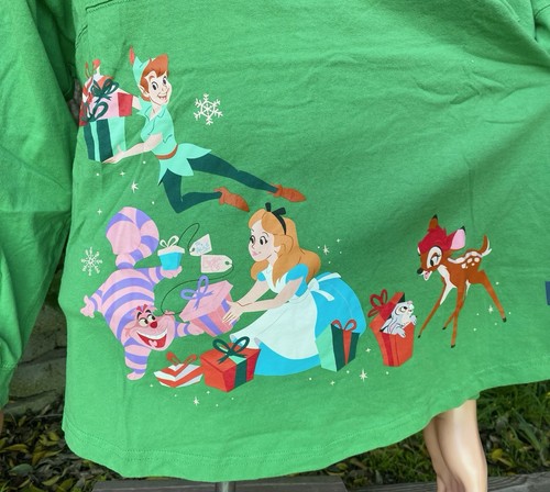 Disneyland Resort Christmas Holiday Green Spirit Jersey Size Medium 2024 - Picture 3 of 10