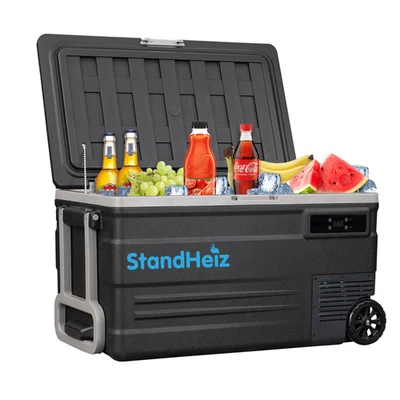 Kompressor Kühlbox 75L elektrisch Auto Gefrierbox Camping Kühlschrank StandHeiz