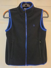 Polo Ralph Lauren Fleece Vest Boys Size 8 Black And Blue