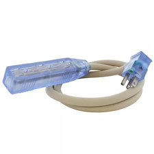 3 Ft. 15 Amp 12/3 Power Strip Cord with Power Indicator and Green Dot Plug