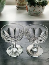 Thomas Webb Crystal 'Royal Yacht' Champagne Coupes Vintage in Lovely Condition