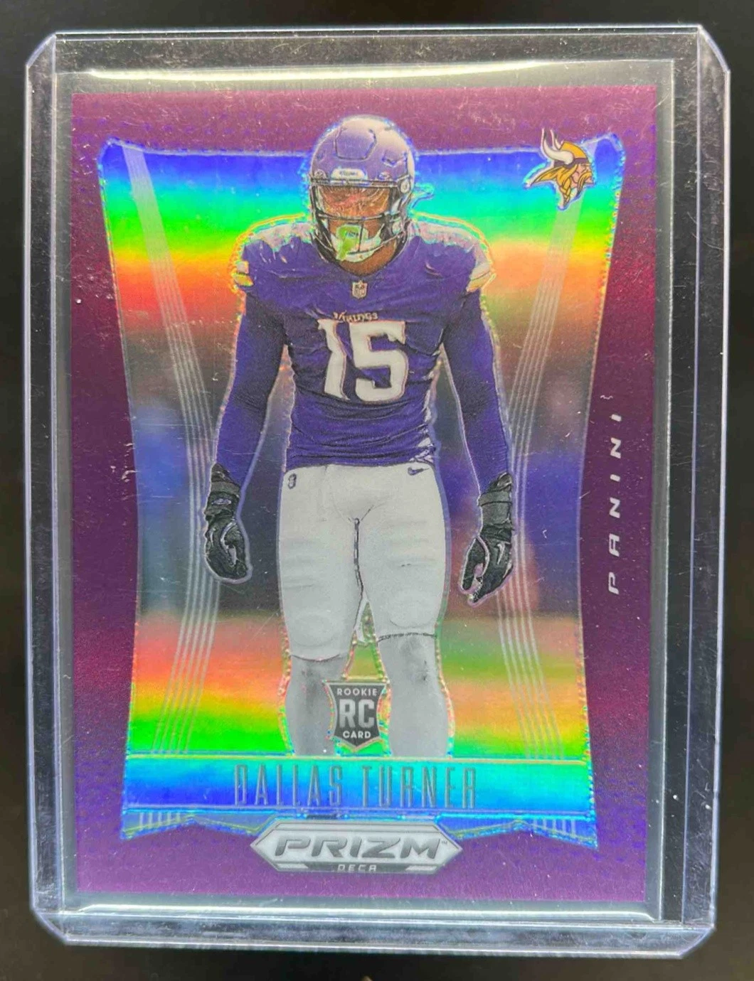2024 Prizm Deca Dallas Turner RC Purple Rookie #12/99 Vikings
