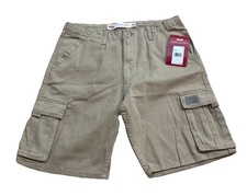 Levi  s Relaxed Khaki Tan Cargo Shorts Boys Size 18 Regular Adjustable Waist NWT