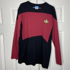 STAR TREK Robe Factory Para hombres Talla L TNG Rojo Comando Uniforme Camisa PJammy