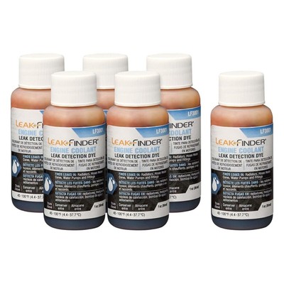 Leak Finder 1 oz. Engine Coolant Leak Detection Dye, 1 oz. x 6 Bottles