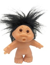 Vintage Thomas Dam Troll Doll Playmate Made In Denmark 5" O Face