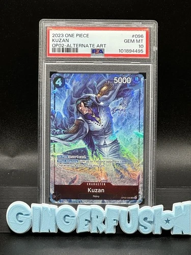 One Piece Paramount War OP02-096 Kuzan SR Alternate Art ENG PSA 10