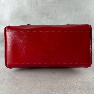 Miu Miu Archive Mini Hand Bag Boston Bag Leather Red 90s