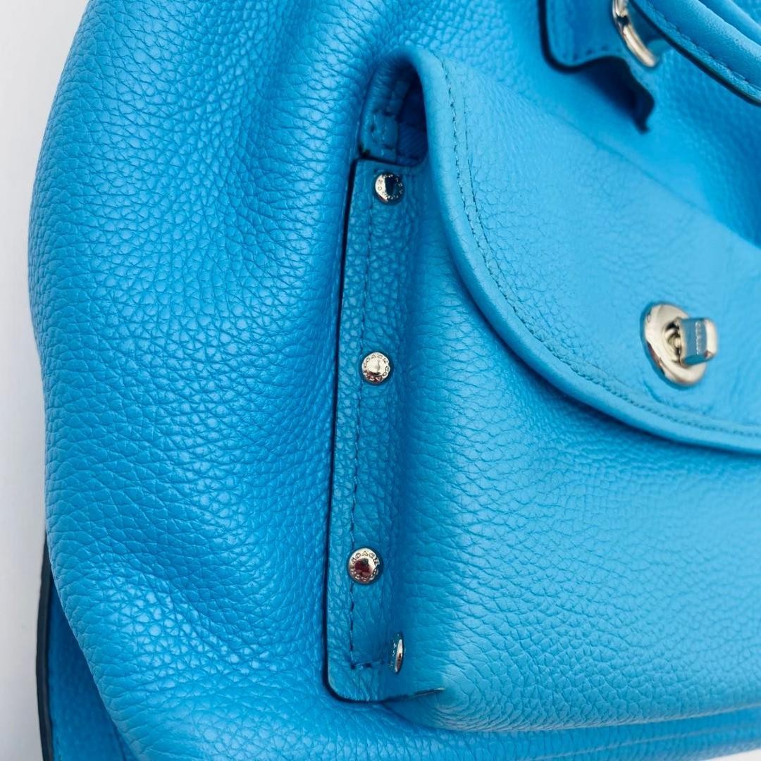 COACH Mini Backpack Turnlock Drawstring Leather B… - image 8