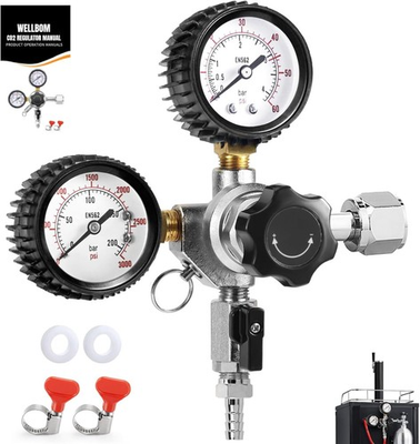 #ad CO2 Regulator for Kegerator Dual Gauge 0 60psi Beer Regulator Single Output Keg $56.15