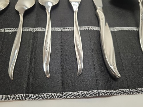 International Sterling Silver Pine Spray Flatware Lot 342g w/ Tarnish Roll - Picture 12 of 16