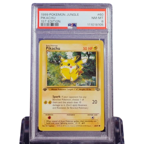 1999 POKEMON JUNGLE 1ST ED #60 PIKACHU PSA 8