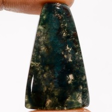 100 Natural Moss Agate Fancy Shape Cabochon Gemstone 32 Ct. 34X20X5 mm UG-2229