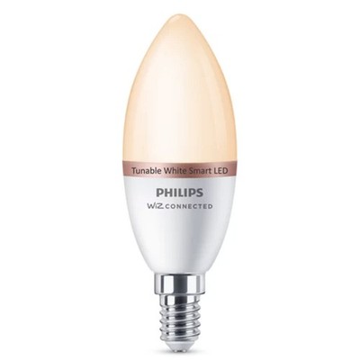 Philips WiZ Smart LED Kerze 4,9W = 40W E14 matt CCT 2700K - 6500K Dimmbar WiFi
