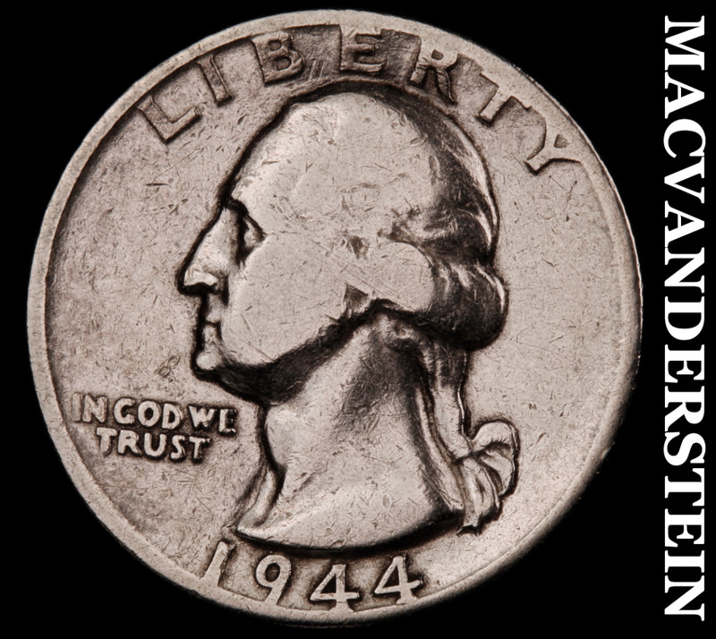1944 Silver Washington Quarter - Scarce  Better Date  No Reserve  #M605