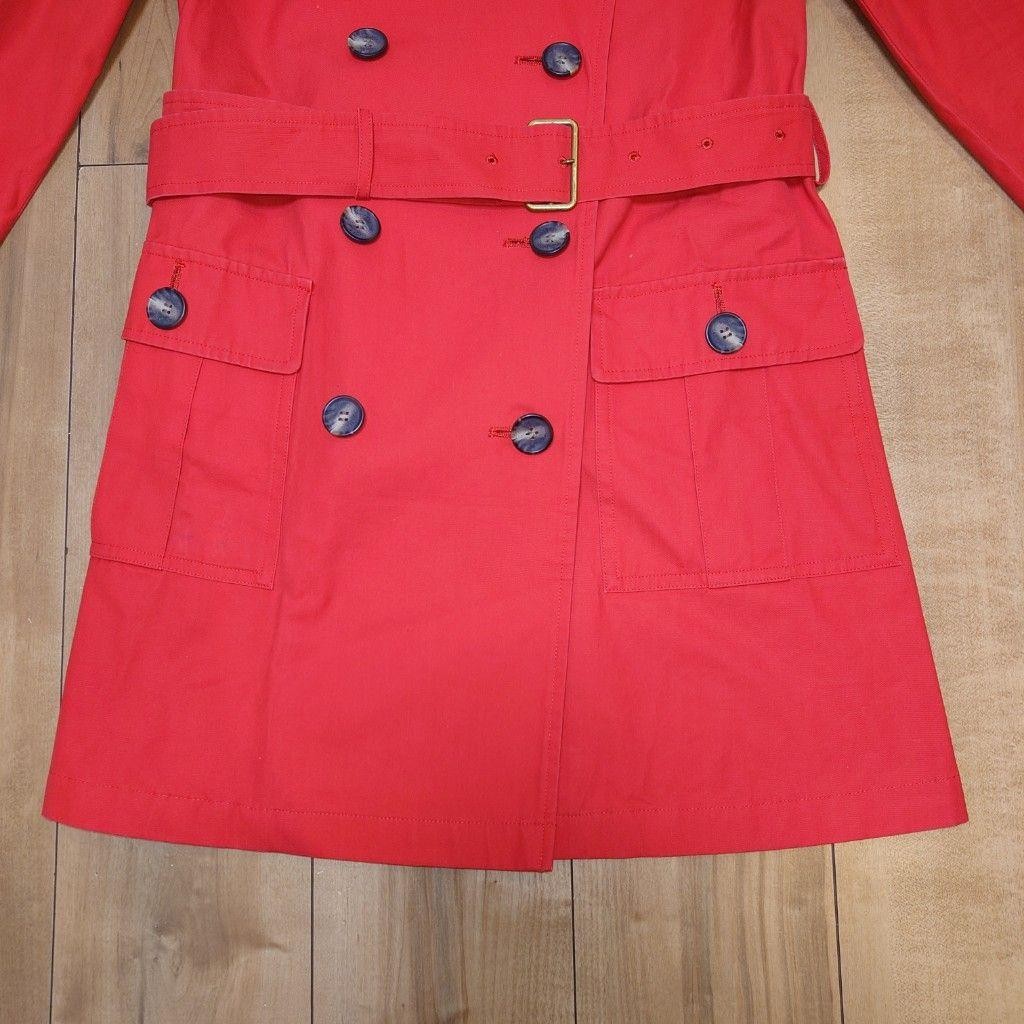 Vintage Burberry's Blue Label Trench Coat Red Mid US S Japan thumbnail 15