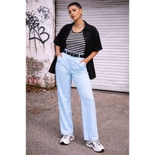 WILDFANG Blue Tapered The Essential Cotton Pants Trousers  Women's Size 14