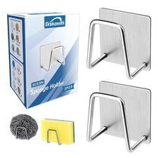 2Pcs Sponge Holder for Kitchen Sink Strong Adhesive Small Sponge Holder