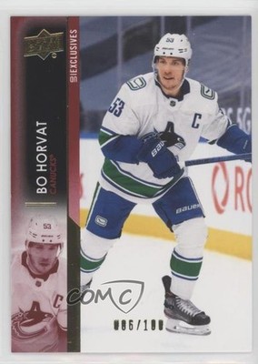 2021-22 Upper Deck Series 1 Exclusives 86/100 Bo Horvat #175 d4e