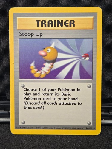 Scoop Up 78/102 Rare Base Set Unlimited Pokemon Lightly Played