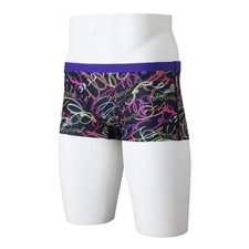 Mizuno Training Swim Short Spats Glow Penlight Design Black 2025SS Japan