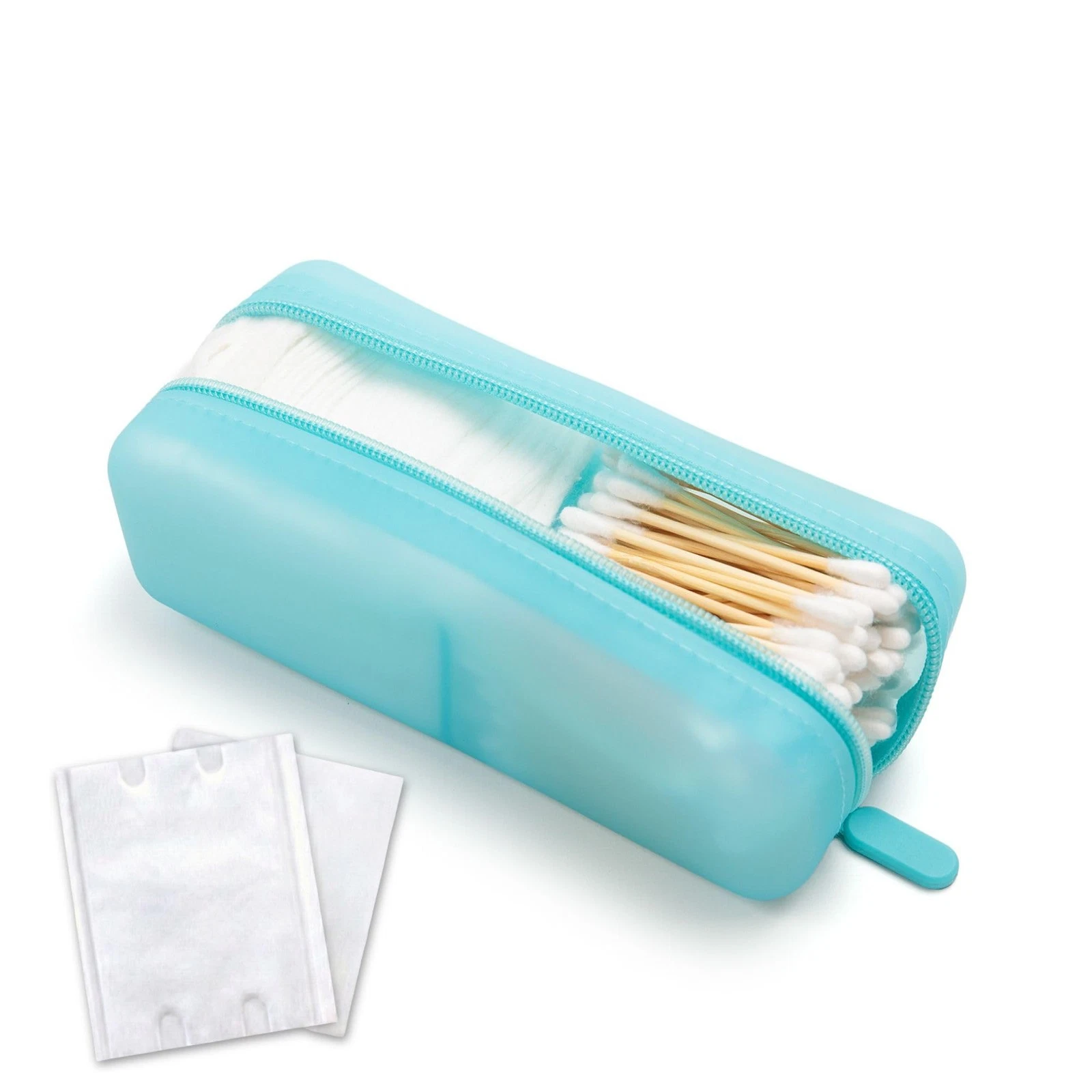 Cotton Pad Swab Travel Case – 2-in-1 Portable Waterproof Qtips Dispenser for ...