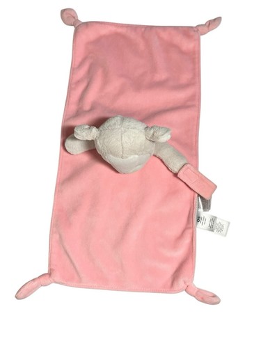 Carter’s Lamb Sheep Pink Lovey Rattle Pacifier Clip Plush Security Baby Blanket - Picture 2 of 9
