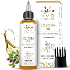 100 Pure Jojoba Oil 120ml Cold Pressed Unrefined Hexane Free for Hair Face Skin