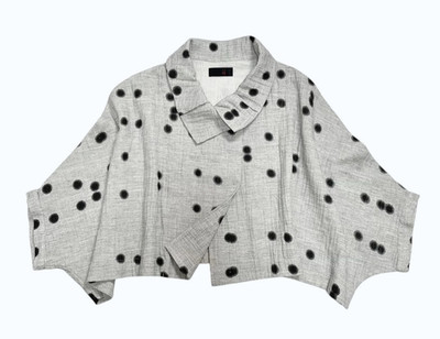 MOYURU Cotton Design Shirt Jacket Cardigan Size M-L Japanese Designer