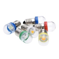E10 Lamp Led Bulb Dc 12v 7 Colors Mes 1447 Screw For Torch Bike Bicycle