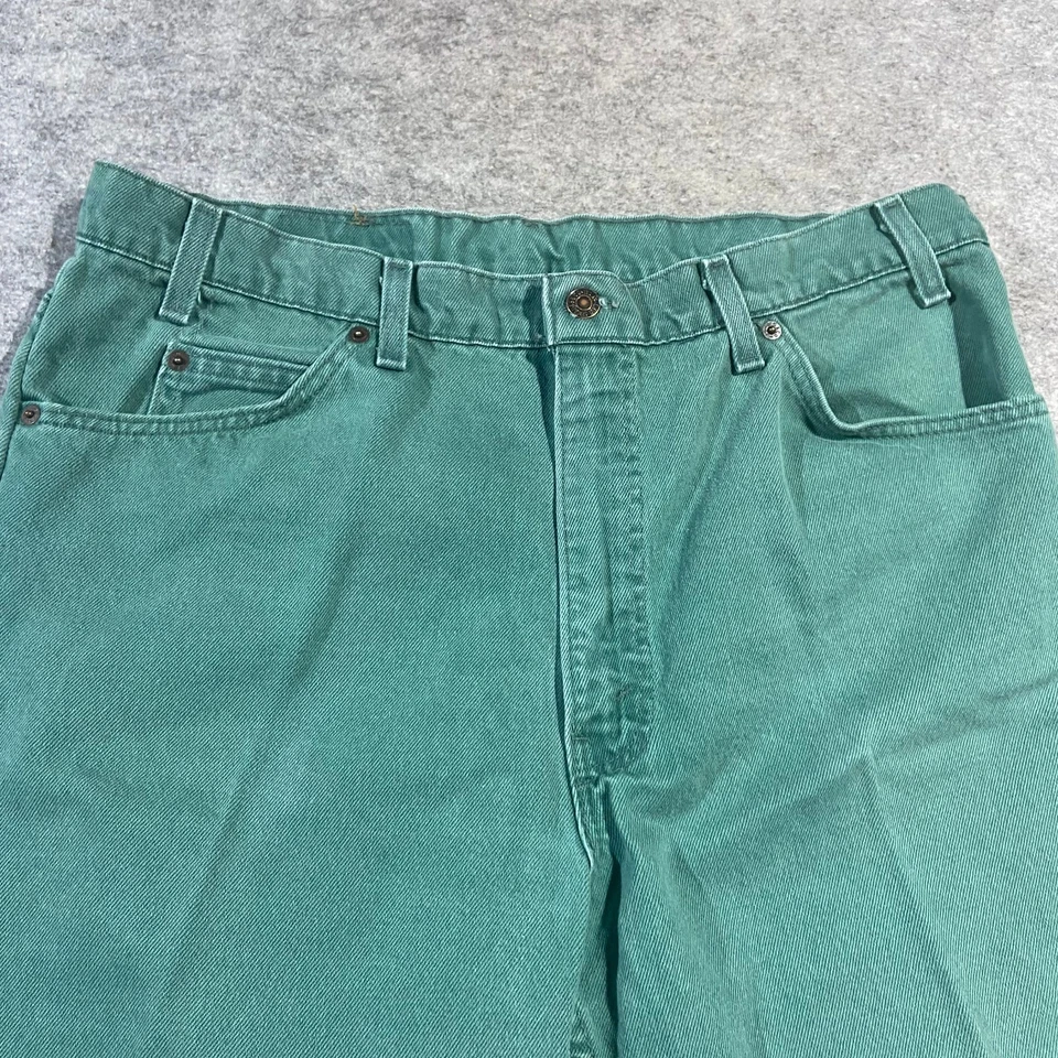 Pantalones Cortos De Colección 1993 Levis 550 Naranja Tab Calce Relajado Verde Denim Para Hombre 38 EE. UU. Foto 4 de 4