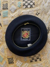 Cambo Grand Luxe Basque Black Wool Beret 54