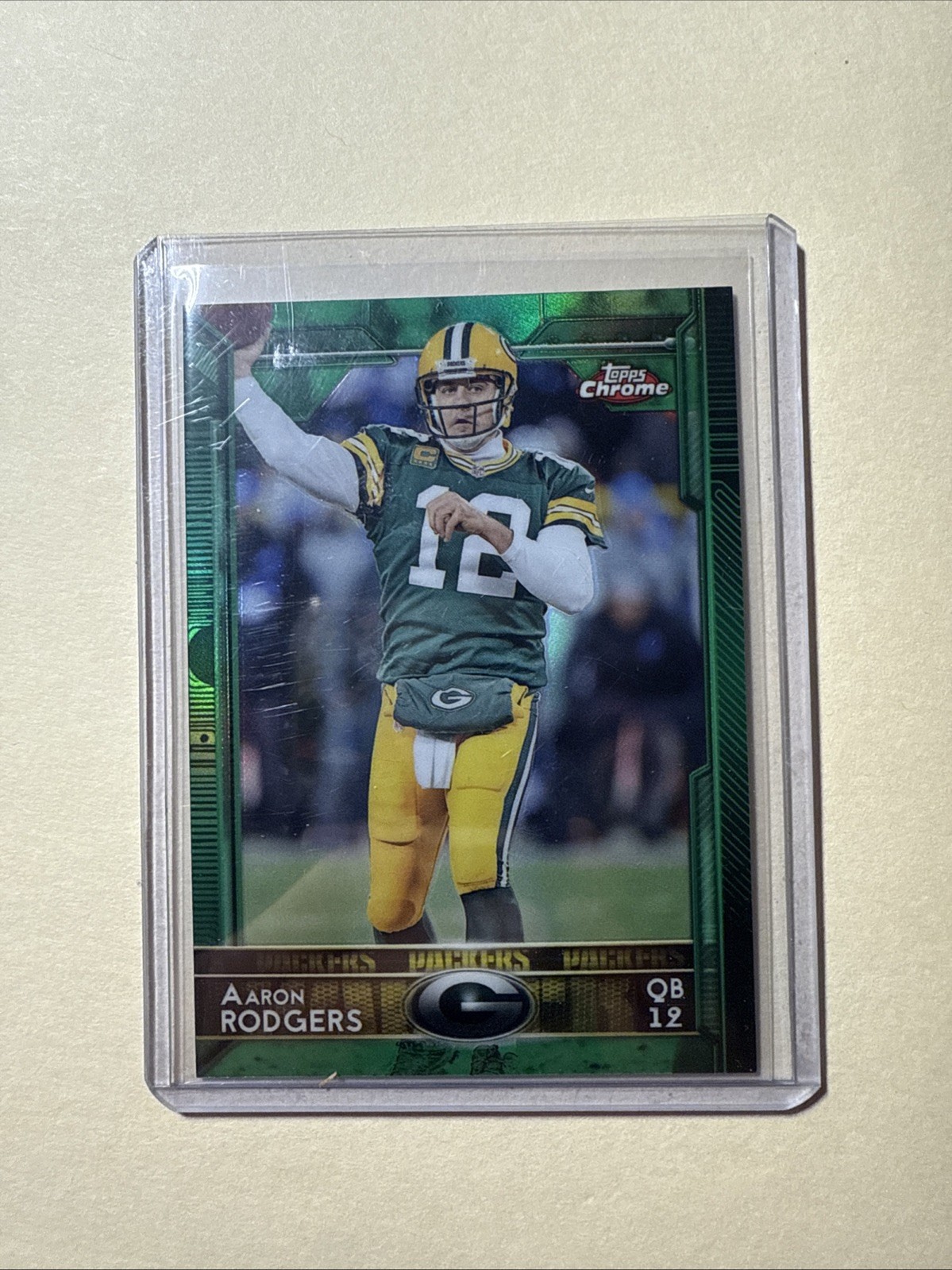 2015 Topps Chrome - Aaron Rodgers #2 Green Refractor