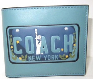teal coach wallet