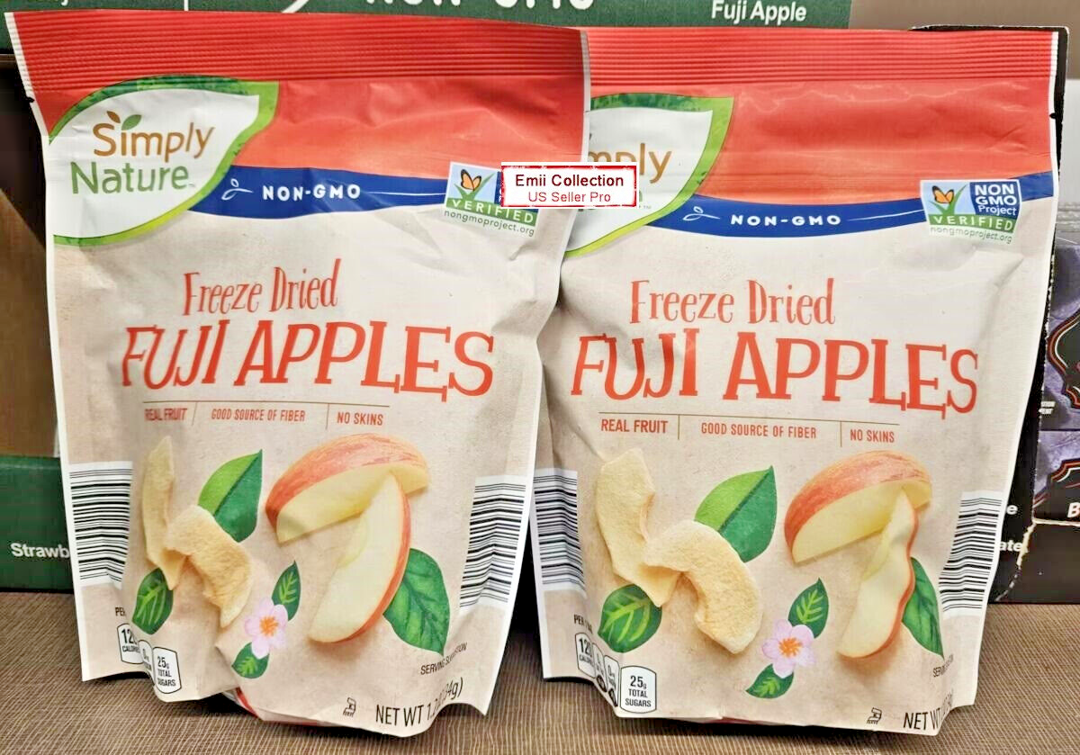 Simply Nature NON-GMO Freeze Dried FUJI Apples 1.2oz 34g (2