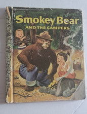 Vintage Little Golden Book Smokey Bear And The Campers 1971 Collectible Worn