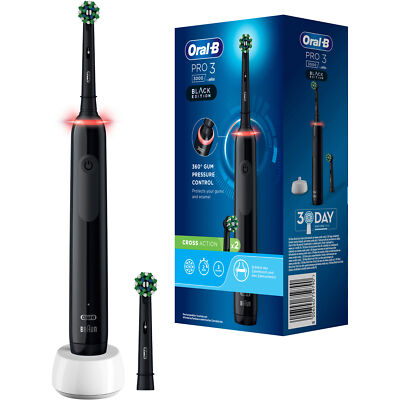 Oral-B Oral-B Pro 3 3000 CrossAction Black Edition, Elektrische Zahnbürste