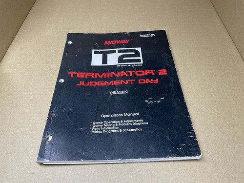1991 Midway Terminator 2 Judgement Day Videospiel Bedienungsanleitung