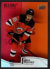 2021-22 Jack Hughes Allure Hockey Red & Orange Rainbow Devils R-68