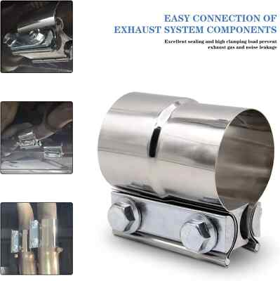 3'' Lap Joint Exhaust Band Clamp For Muffler Sleeve Coupler Stainless Steel 3inch