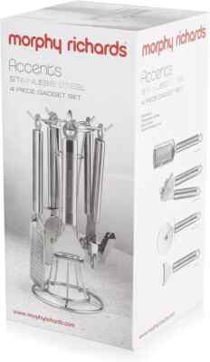 Morphy Richards Edelstahl Servieren Kochen Küchenutensilien Set-SILBER