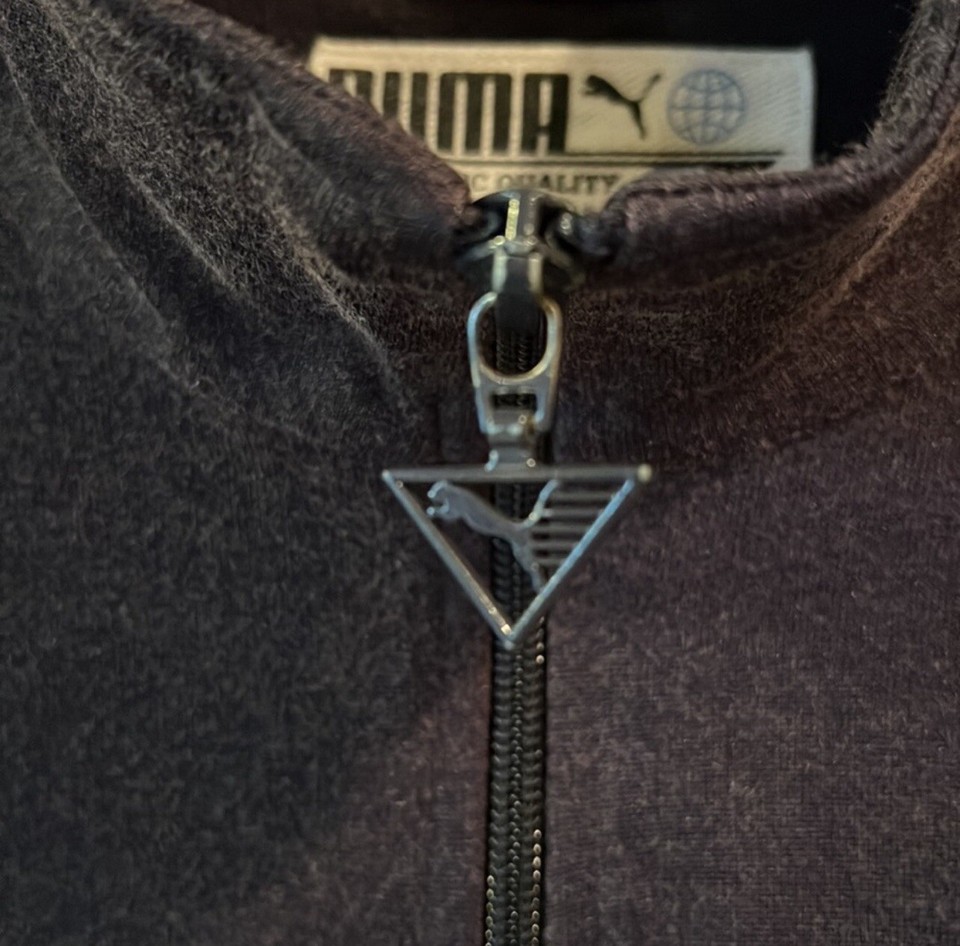 Puma Navy Blue Vintage Sweater Track Jacket Size Medium eBay