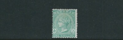 BAHAMAS 1882-98 QV PORTRAIT (Scott 23 1sh BLUE GREEN) F MH | eBay